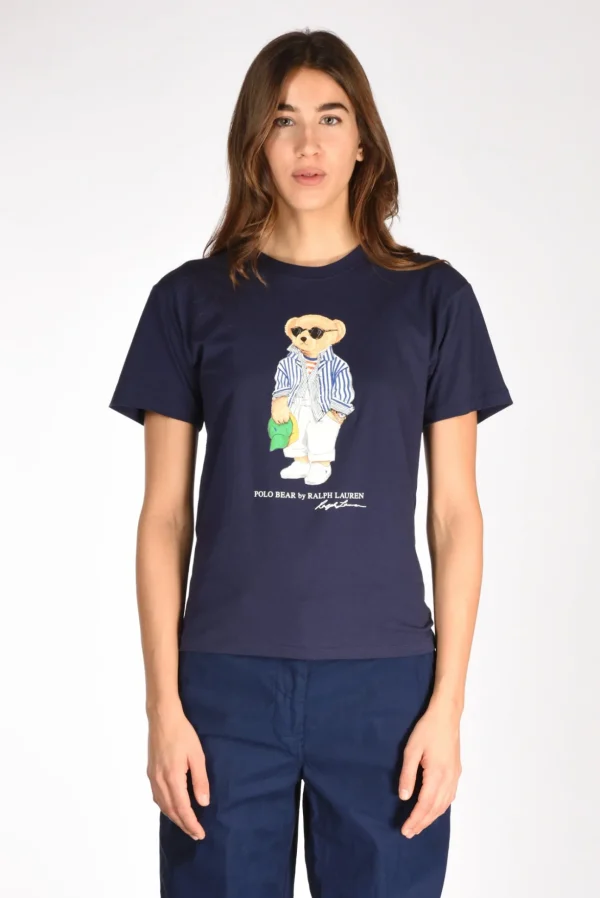 tshirt stampata blu